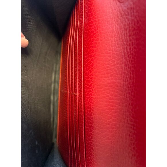 Gucci Dionysus Red Leather Crossbody Wallet With Chain Strap & Snake Buckle Deta - Picture 9 of 14